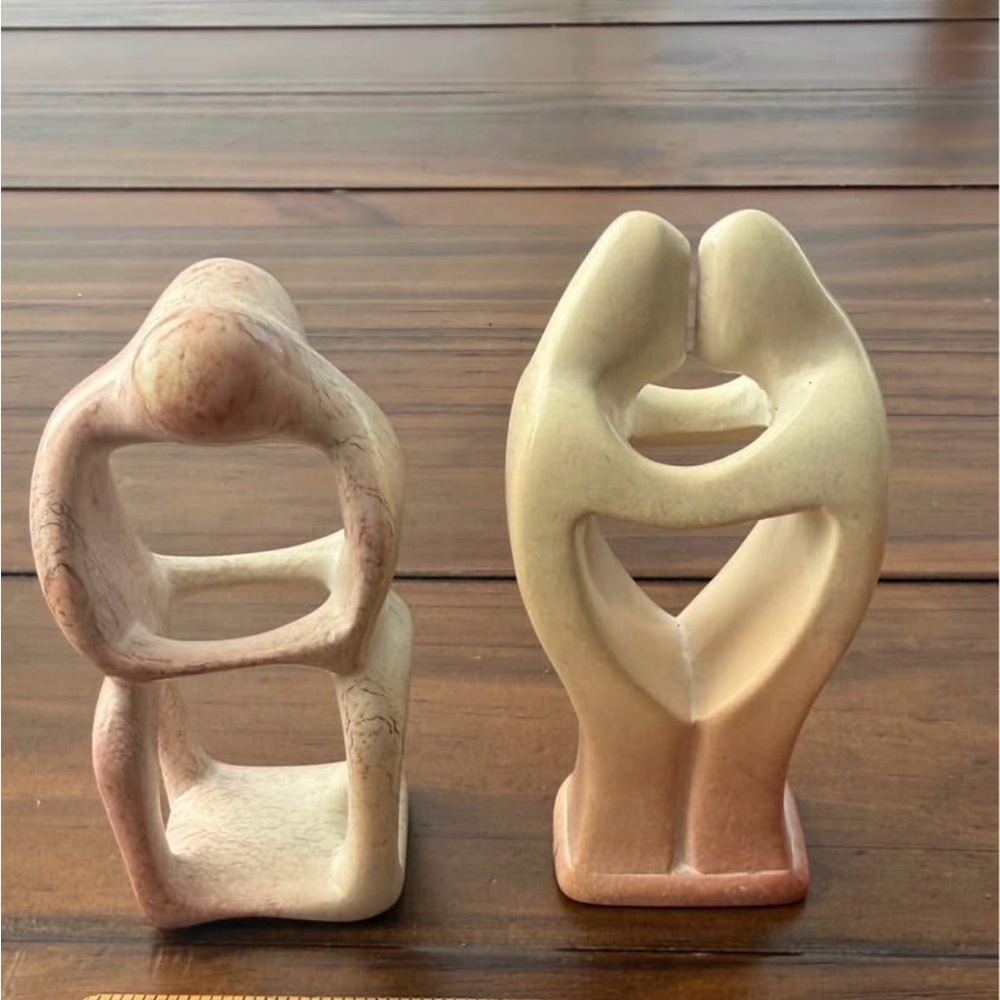 Abstract Couple Sculpture Set